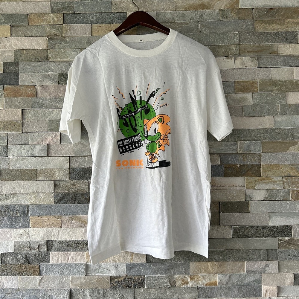 Vintage 90s Sonic The Hedgehog T Shirt Sega Japan Size Medium